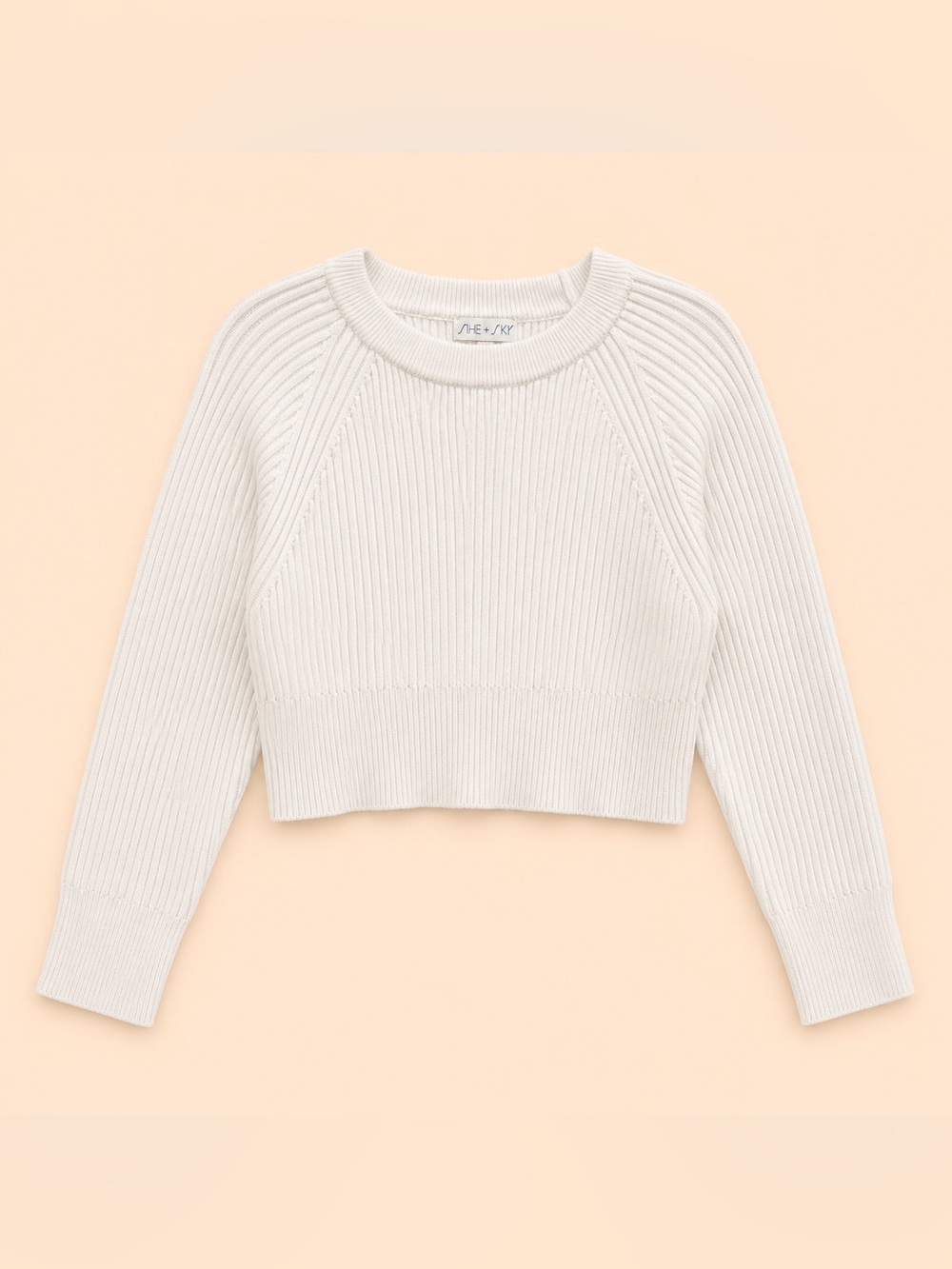 SHE + SKY RIBBED SWEATER